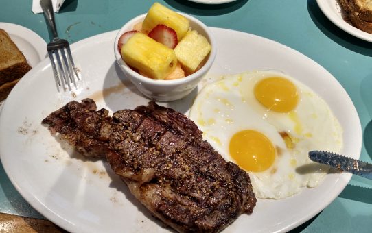 Rib eye with eggs – Tina Marie’s Cafe