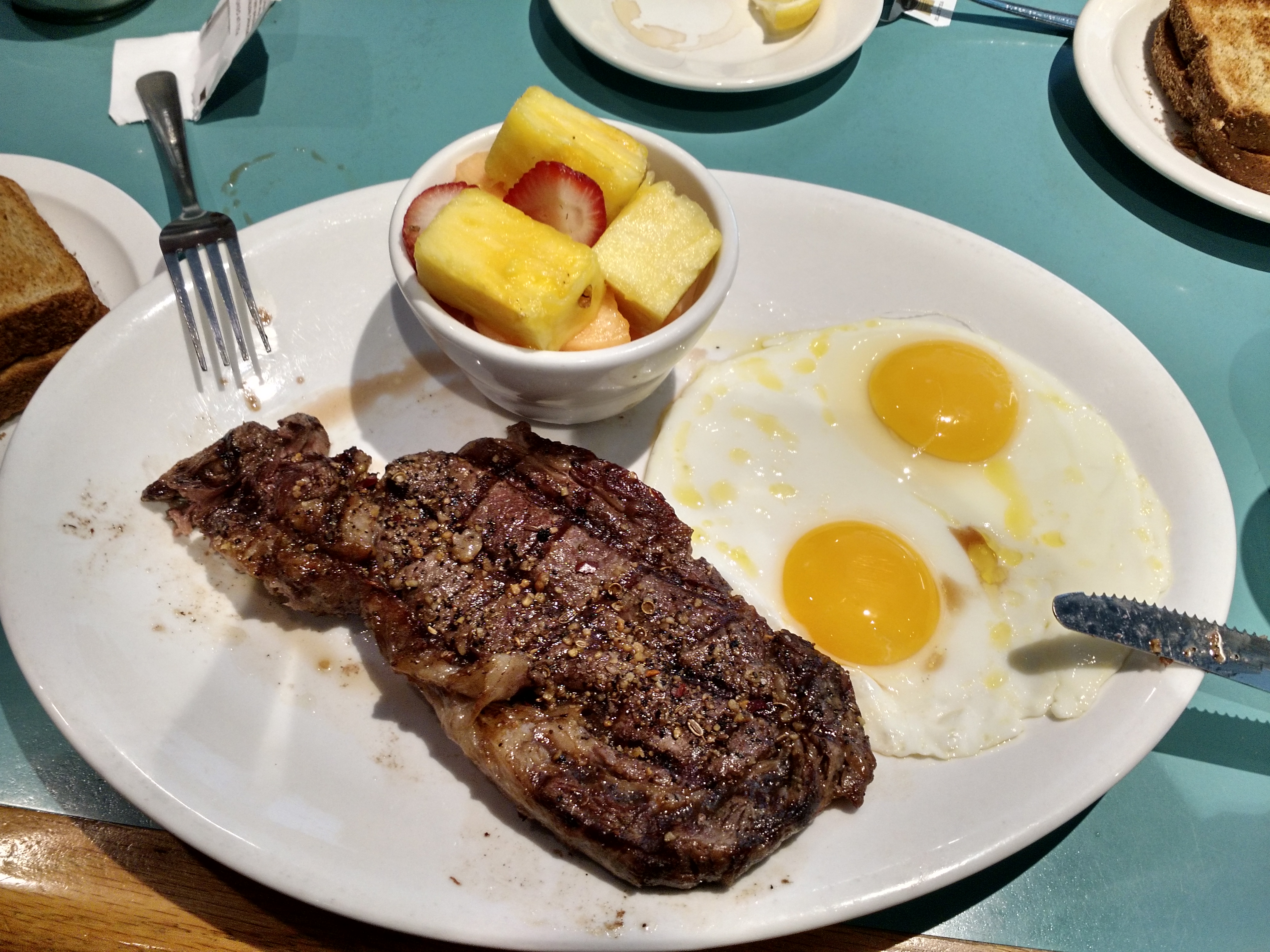 Rib eye with eggs – Tina Marie’s Cafe